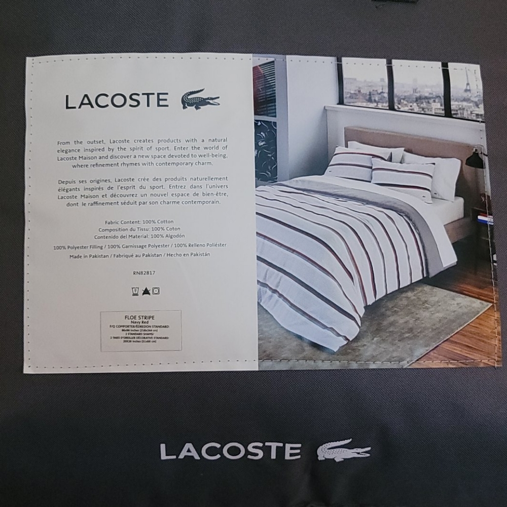 LACOSTE COMFORTER AND SHEET SET - Picture 5 of 9